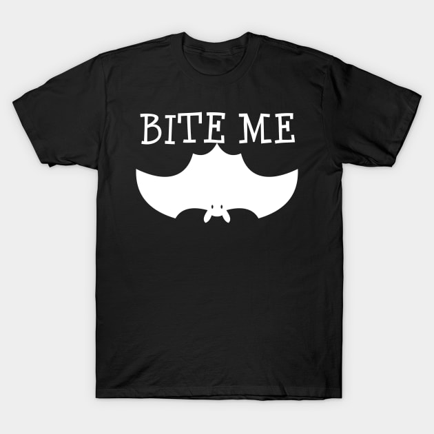 Fun Bite Me Bat Cute Design T-Shirt by Brobocop